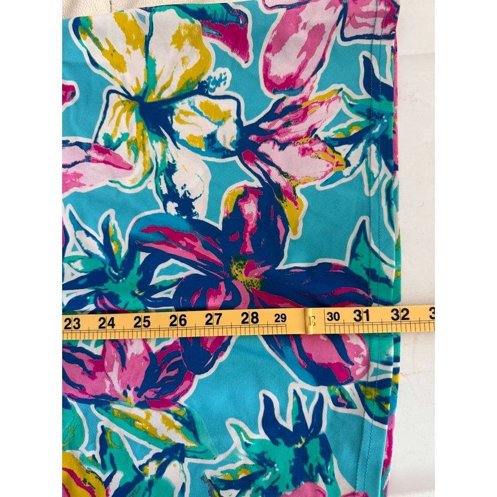 Aryeh Shift Dress Womens M Blue Pink Floral Preppy Resort Bright Colors Beach - Picture 9 of 10